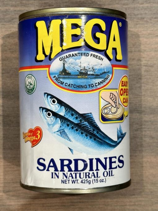 Mega sardines in natural oil