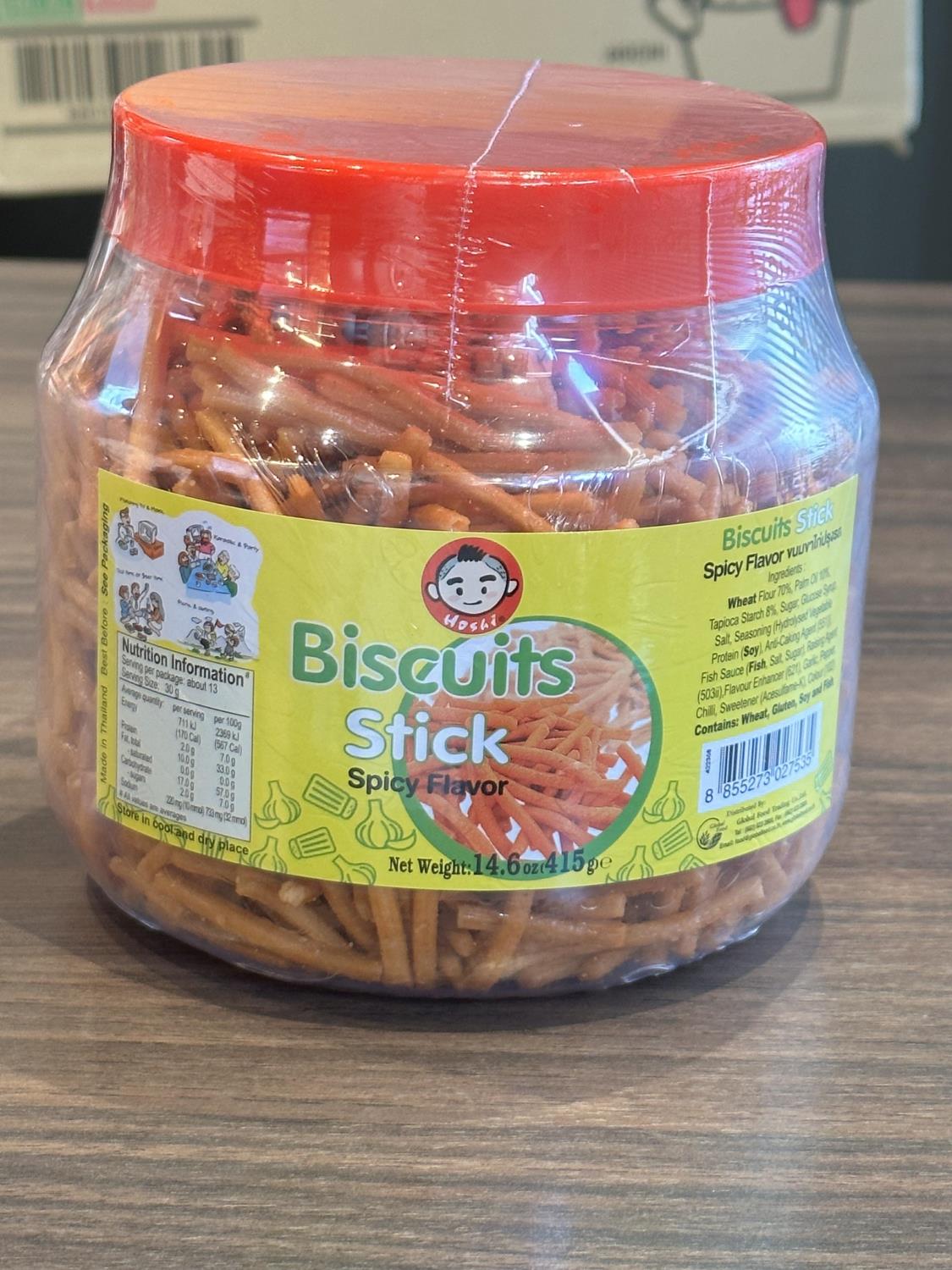 Biscuit sticks spicy flavour