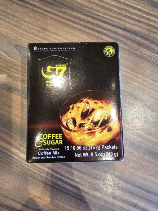 G7 instant coffee w/sugar