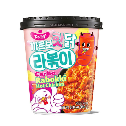 Carbo Hot Chicken Flavor Rabokki cup