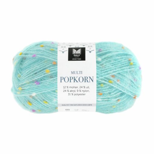 507 Lys turkis multi popcorn