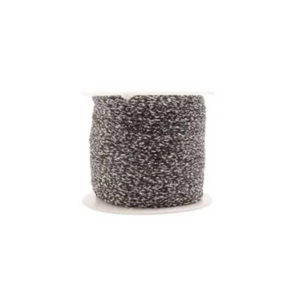 Glittertråd Sort/sølv 1009
