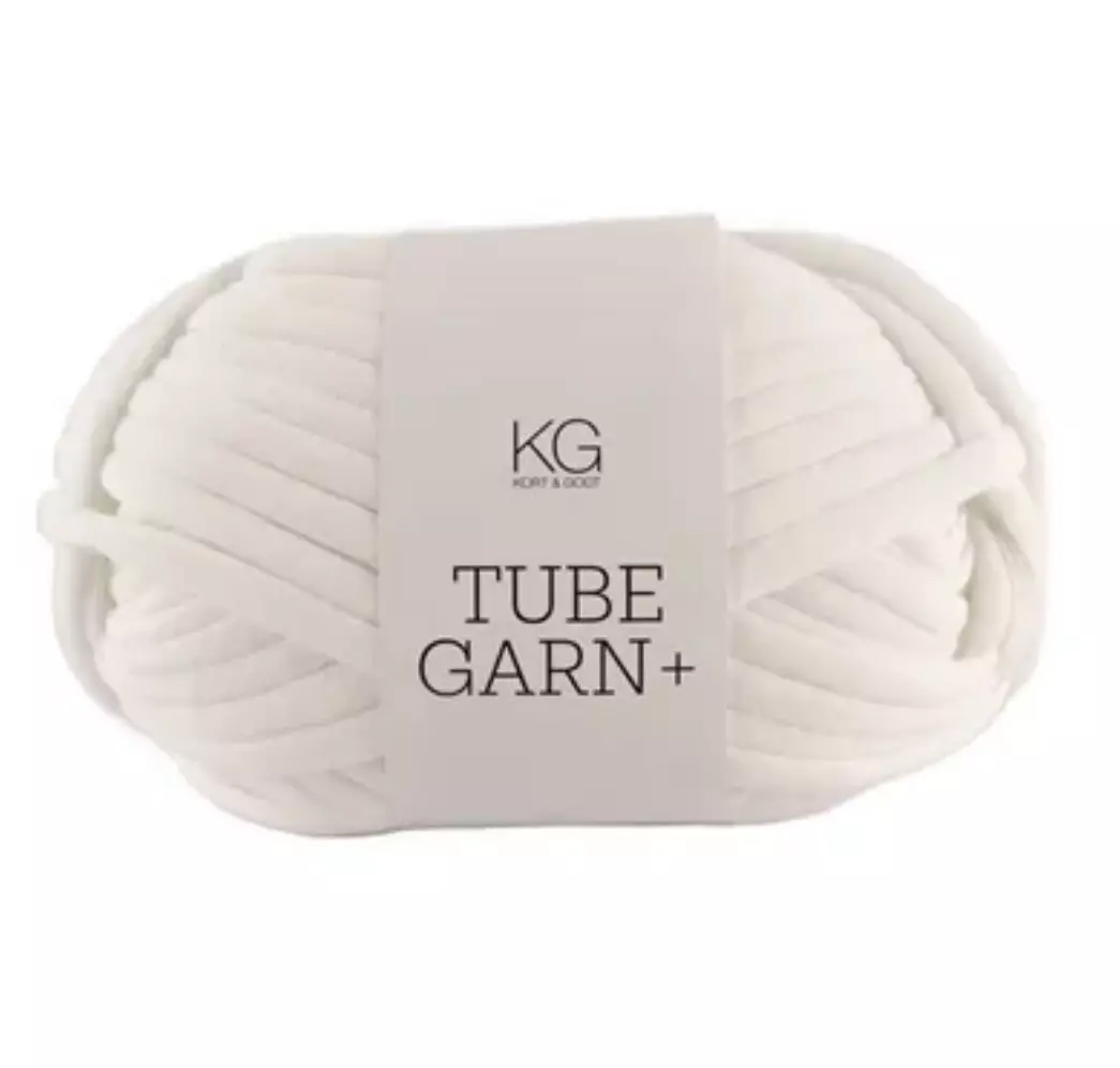 Tubegarn 7 mm, Hvit 0601