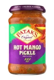 Pataks Mango Pickle Hot 283g x 6 (Etikett)