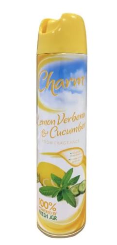 Charm Air Freshener Lemon Herb. & Cuc. Spray 250g x 6 - Ny Ankomst 04.06.25