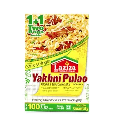Laziza Yakhni Pulao Masala 100g x 6 - Ny Ankomst 21.05.25