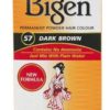 Bigen Hair Color(Dark Brown) # 57- 6g x 10 - Ny Ankomst 07.05.25