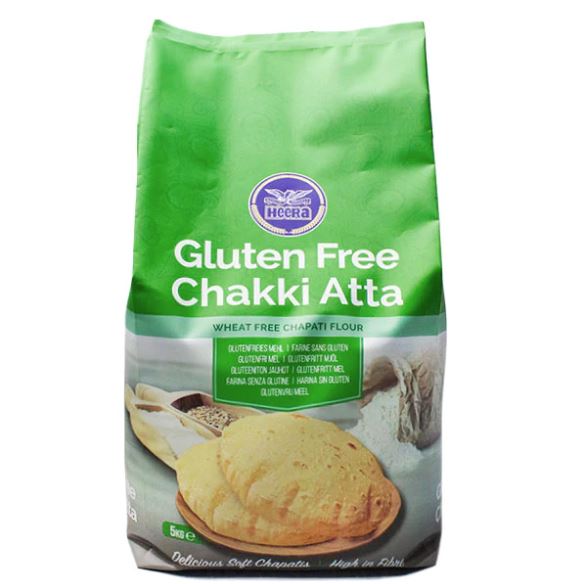 Heera Gluten Free Chakki Atta 5kg x 4 - Ny Ankomst 09.05.25