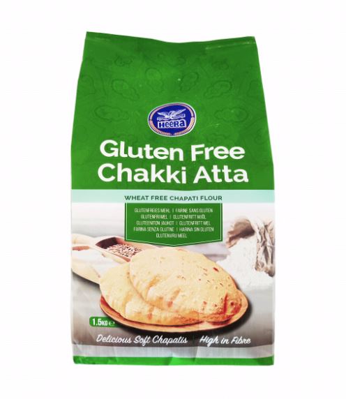 Heera Gluten Free Chakki Atta 1,5kg x 6 - Ny Ankomst 09.05.25