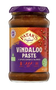 Pataks Vindaloo Paste 283g x 6 (Etikett) - Ny Ankomst 08.08.24