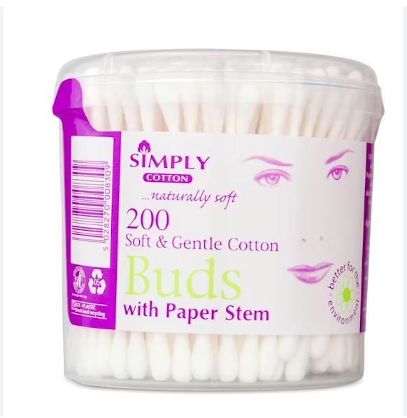Simply Cotton Buds 200stk x 12