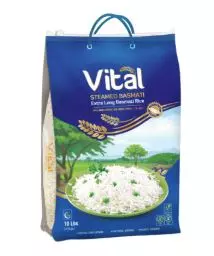 Vital Basmati Steam Rice (Long Grain) 5kg x 4 - Lavpris