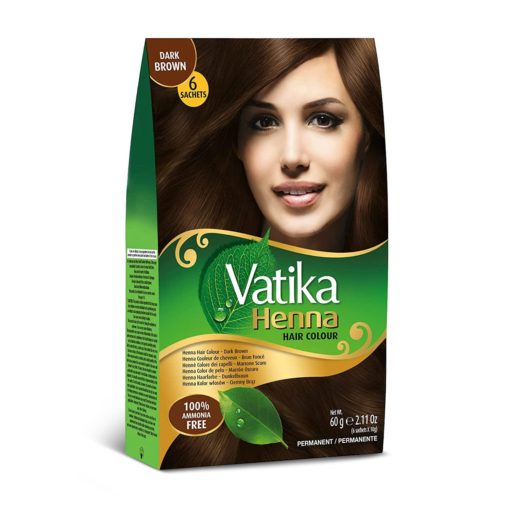 Vatika Henna Hair Colour Brown Dark 60g x 6 - Opp 27.03