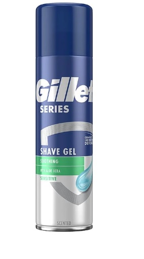 Gillette Shaving Gel Sensitive Aloe Vera 200ml x 6 -