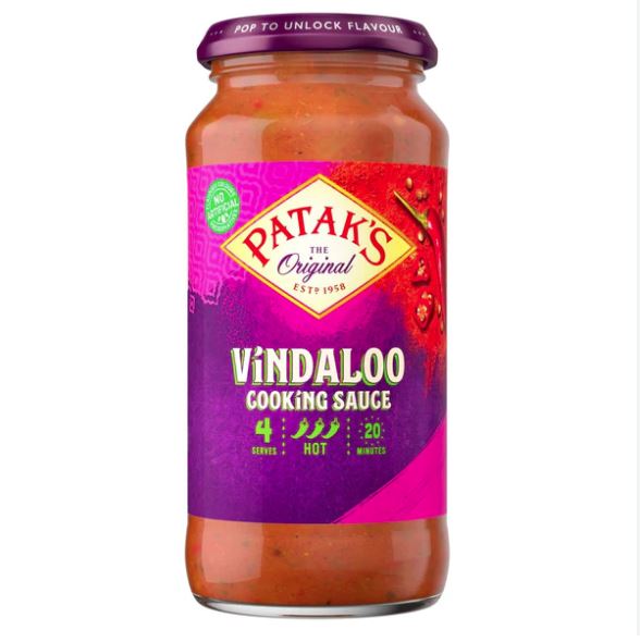 Pataks Vindaloo Sauce 450g x 6 Ny Pris !