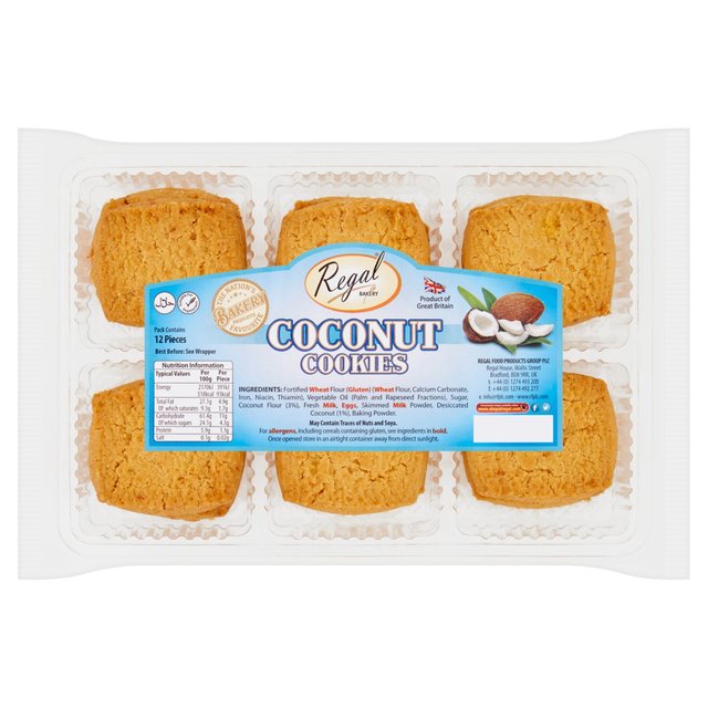 Regal Cookies Coconut 220g x 8 - Ny Ankomst 27.07.24