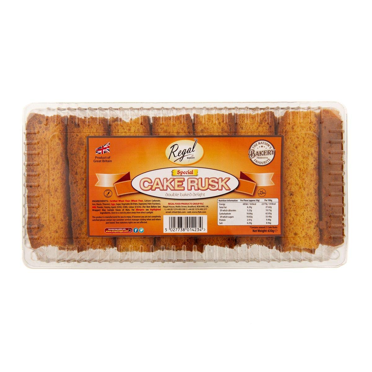 Regal Cake Rusk Special 21pcs (ca. 500g) x 9 Tray - Ny Ankomst 25.04 - Lavpris