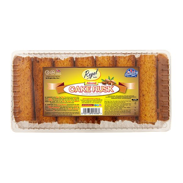 Regal Cake Rusk Almond 21pcs (ca. 500g) x 9 Tray - Ny Ankomst 25.04