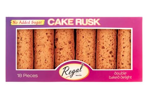 Regal Cake Rusk Sugerfree (NAS) 18 Pcs x 8 - Ny Ankomst 27.07.24