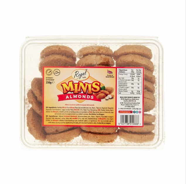 Regal Cookies Minis Almond 350g x 6 - Nyhet 16.10