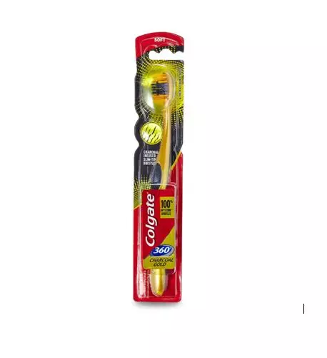 Colgate Toothbrush 360 Charcoal Gold x 12