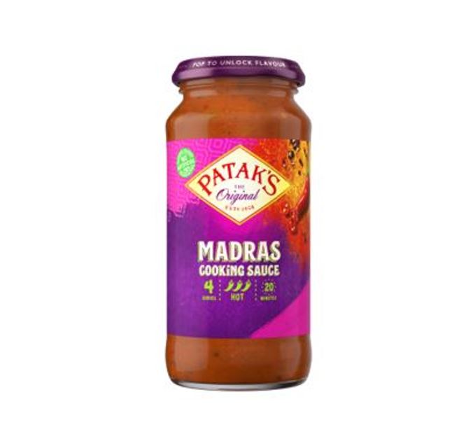 Pataks Madras Hot Sauce 450g x 6 Ny Pris !