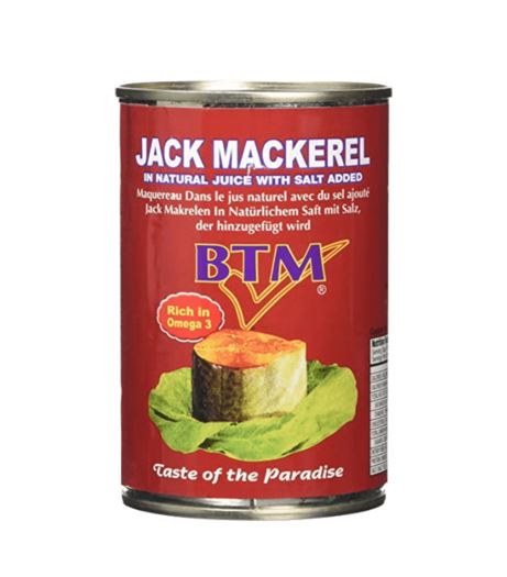 BTM Jack Mackerel In Brine 425g x 24 - Ny Ankomst 19.02