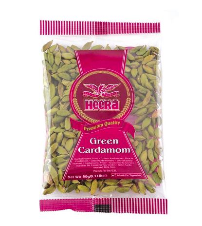 Heera Cardamom Green 50g x 20 - Ny Ankomst 04.04.24