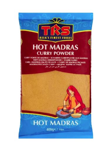 Trs Madras Curry Powder Hot 400g x 10 - Ny Ankomst 26.08.24