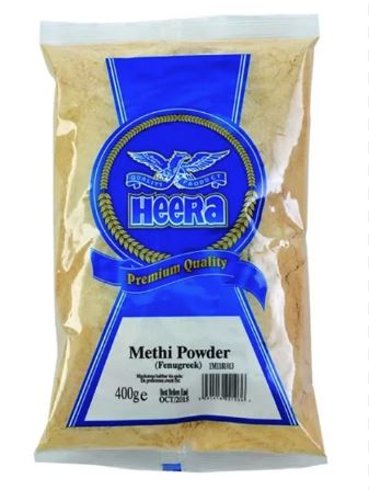 Heera Methi (Fenugreek) Powder 400g x 10 - Ny Ankomst 10.05.24