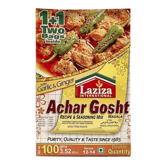 Laziza Achar Gosht Masala 100g x 6 - Ny Ankomst 20.05.25