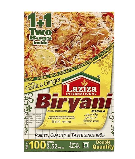 Laziza Biryani Masala 100g x 6 - Ny Ankomst 21.05.25