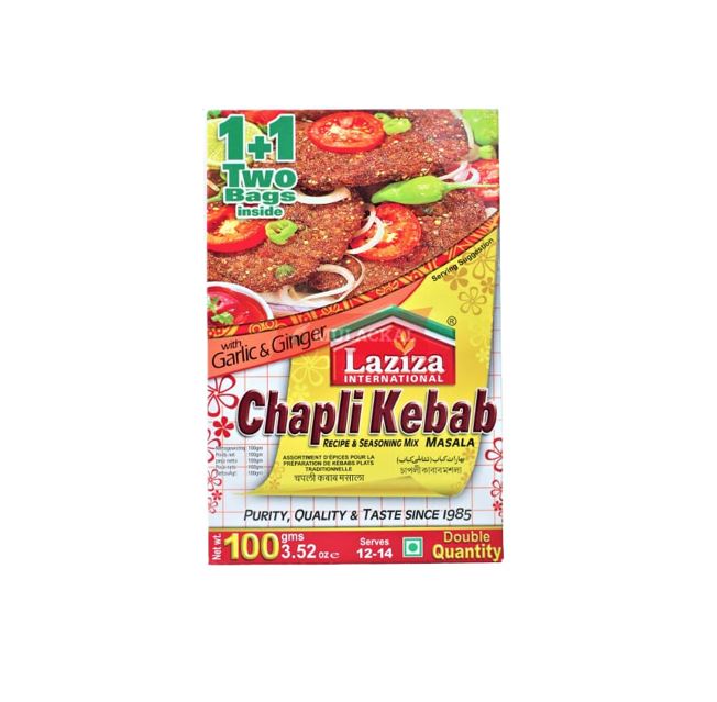 Laziza Chapli Kebab Masala 100g x 6 - Ny Ankomst 21.05.25