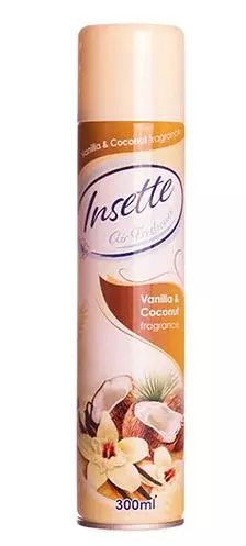 Insette Airfreshner Vanilla & Coco. 300ml x 12 - Ny Ankomst 25.02.25 - Lavpris
