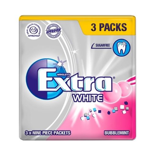 Extra Chewing Gum White Bubblemint 3pk x 20 - Ny Ankomst 21.08.24