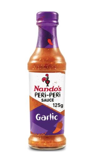 Nandos Peri Peri Sauce Garlic 125ml x 6-(Husk E) - Ny Ankomst 12.09.24