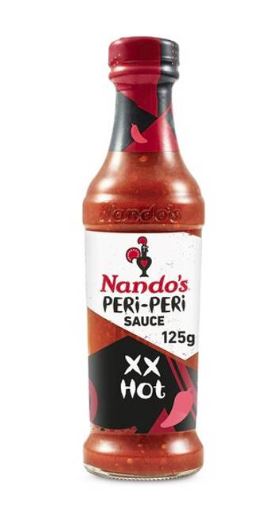 Nandos Peri Peri Sauce Extra Hot 125ml x 6-(Husk E) - Ny Ankomst 12.09.24