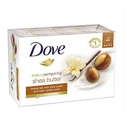 Dove Soap Shea Butter 100g x 4pk x 6 Opp 26-10