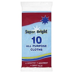 Super Bright All Purpose Cloths 10pcs x 10