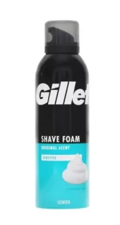 Gillette Shaving Foam Original Sensitive (Black Cap) 200ml x 6 - Ny Ankomst 13.06.25