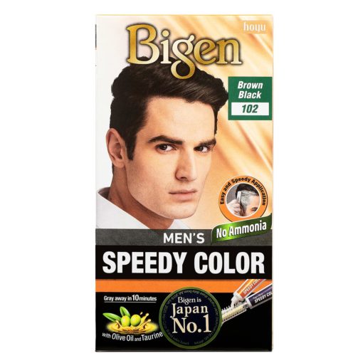 Bigen Speedy Hair Color (Brown Black) # 102 x 3 - Ny Ankomst 28.05