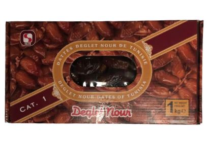 Dadler Deglet Nour (Tunis) Naturell Standard 1kg x 12 - Ny Ankomst 05.12.24 - Tilbud