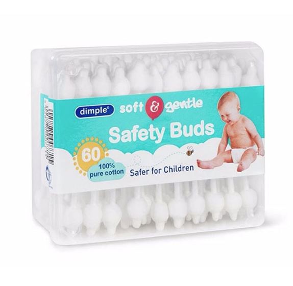Dimple Cotton Safety Buds 60s x 12