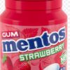 Mentos Strawberry TyggeGummi 40pcs x 6 - Ny Ankomst 16.08.24