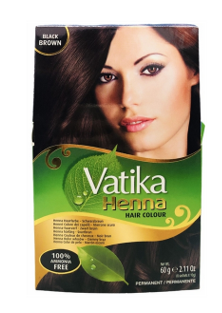 Vatika Henna Hair Colour Black Brown 60g x 6 - Opp 27.03