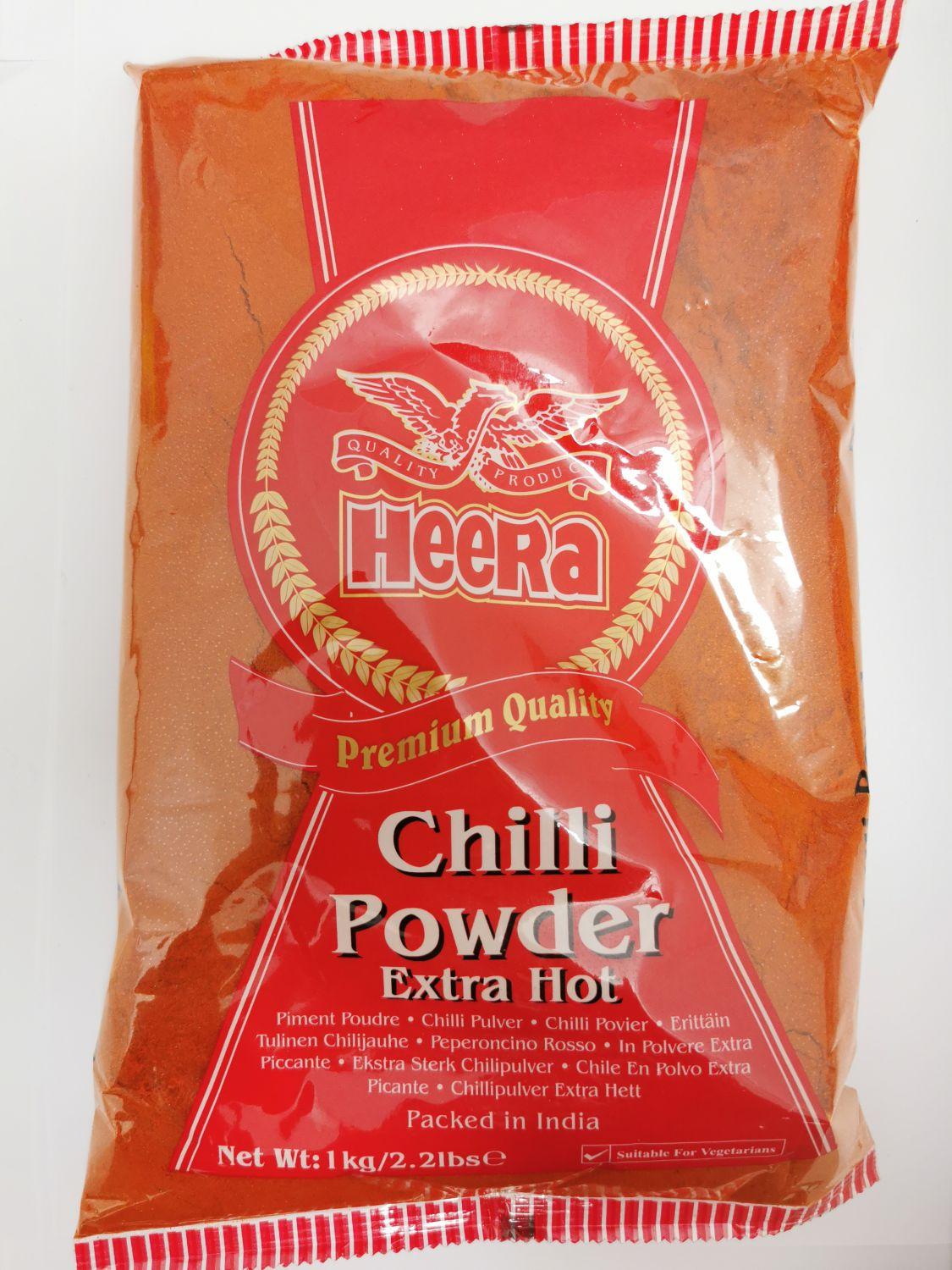 Heera Chilli Powder Extra hot 1kg x 6 - Ny Ankomst
