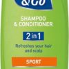 Wash & Go Shampoo 2 IN 1 Sport 200ml x 9 - Ny Ankomst 25.08