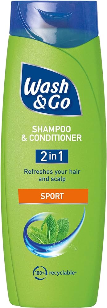 Wash & Go Shampoo 2 IN 1 Sport 200ml x 9 - Ny Ankomst 25.08