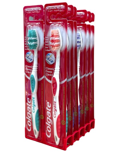 Colgate Toothbrush Classic Deap Clean Medium - 12pk