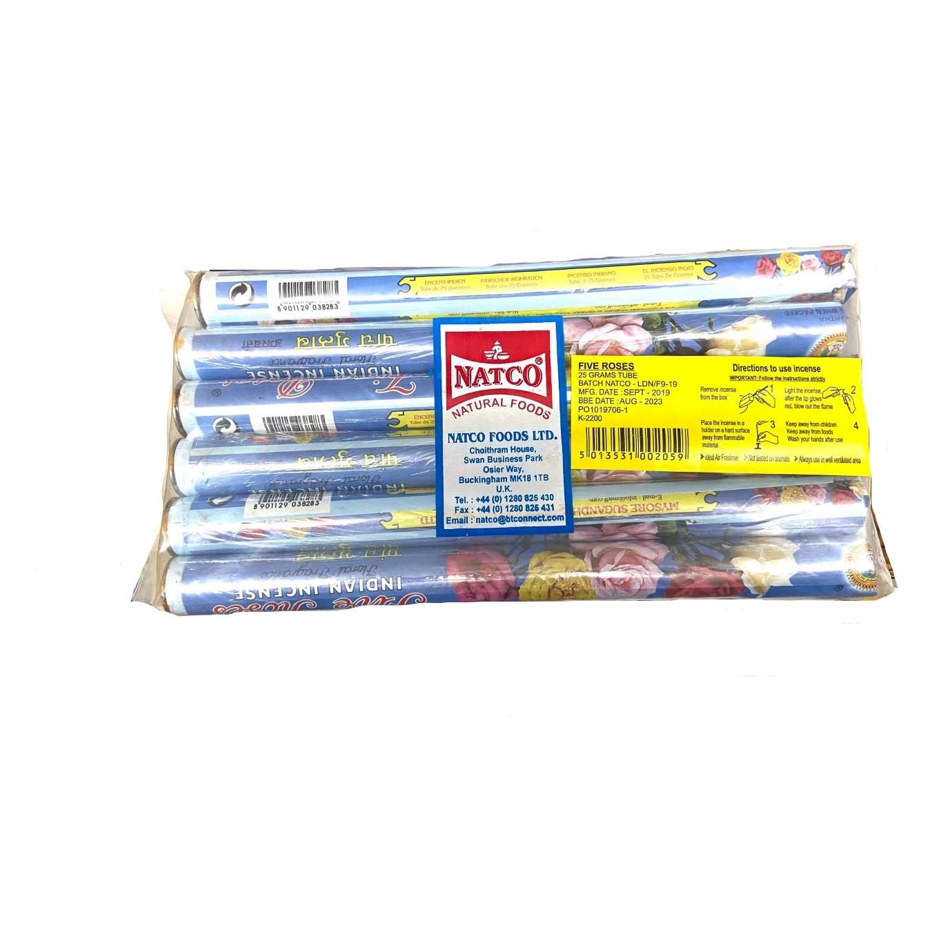 Agerbatti Røkelse FIve Rose x 12- Ny Ankomst 14.05.25